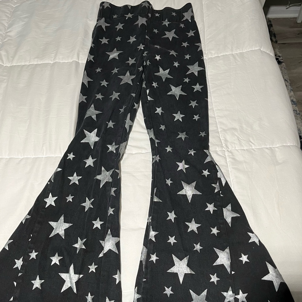 Show Me Your Mumu Black Star Bell Bottoms